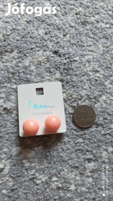 C&A barack színű gömb színjátszós bizsu fülbevaló