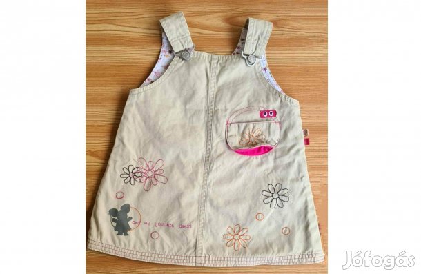 C&A bézs virágos kantáros kislány tavaszi szoknya 74-es