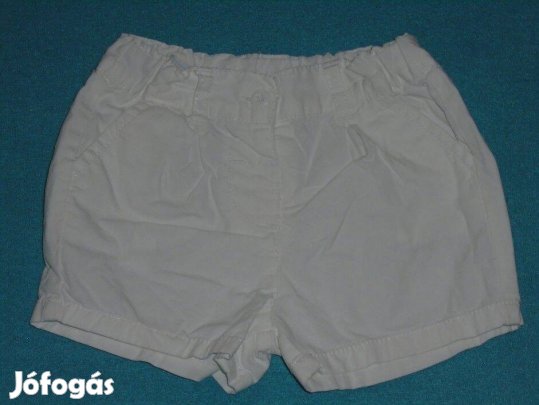 C&A fehér rövidnadrág 9-12 hó (méret 80) - a dereka állítható