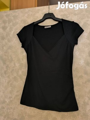 C&A fekete viszkóz póló