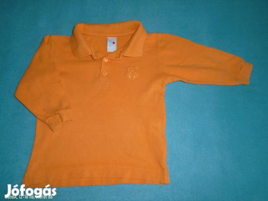 C&A galléros narancssárga hosszú ujjú felső 12-18 hó (méret 86)