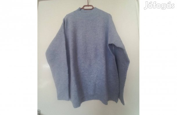 C&A kék, új pulóver, L-es