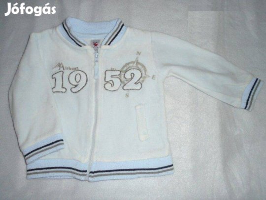 C&A kék cipzáras pulóver 6-9 hó (méret 74)