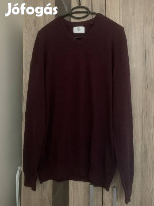 C&A lilás bordó férfi pulóver L 100 % pamut