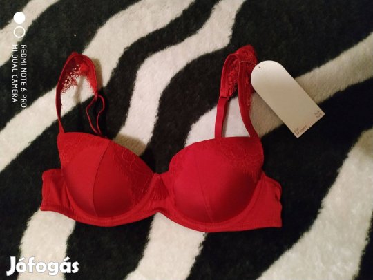 C&A piros 75B-s melltartó vadonatúj, címkés