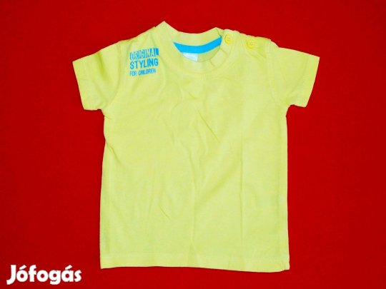 C&A sárga, gombos vállú póló 62-es, 1-3 hónaposra