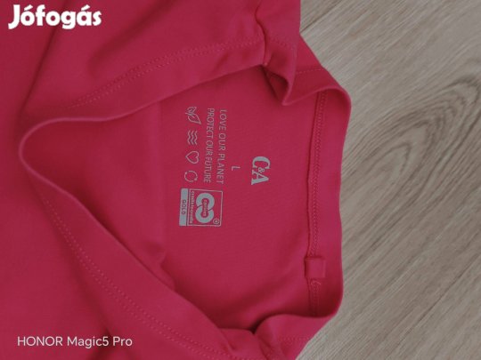 C&A uj organic bio pamut női pink felső L
