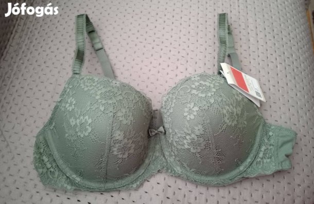 C&A zöld, csipkés, minőségi melltartó, 85B, Új!