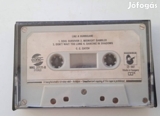 C.C.Catch - Like a Hurricane . Gyári műsoros kazetta