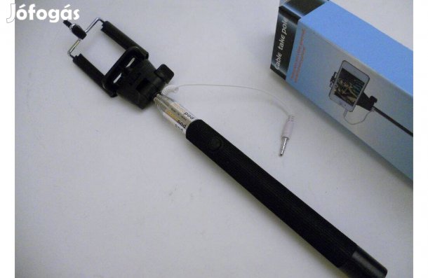 Cable take pole Z07-5S - selfiebot monopod jack csatlakozó fekete