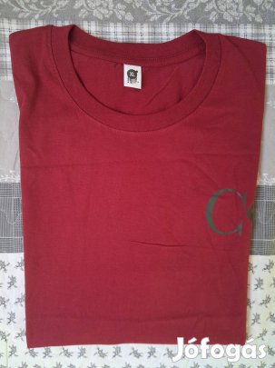 Calvin Klein férfi rövid ujjú bordó póló 100% pamut
