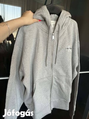 Calvin Klein női szürke cipzáros pulcsi M új!