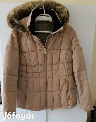 Calvin Klein szőrme díszes kapucnis női vízálló téli kabát