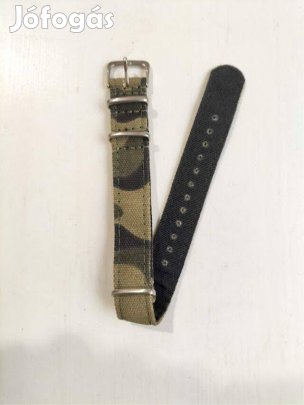 Camouflage Katonai zöld Nato nylon szövött óraszíj 18mm 20mm 22mm
