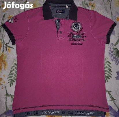 Camp David L vagány (hímzett logók) ffi eredeti piké pólóing 