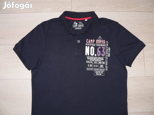 Camp David rövid ujjú galléros póló (M)