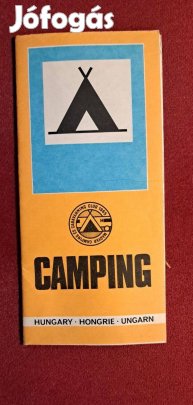 Camping Hungary régi magyar kemping térkép / útmutató