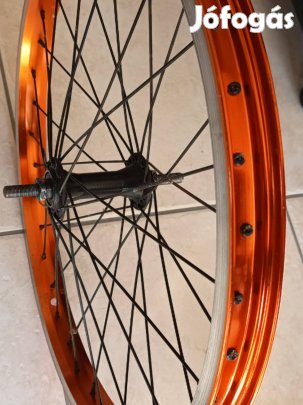 Camping, BMX 20 -as Orange - Black első kerék jó állapotban. Aluperem,