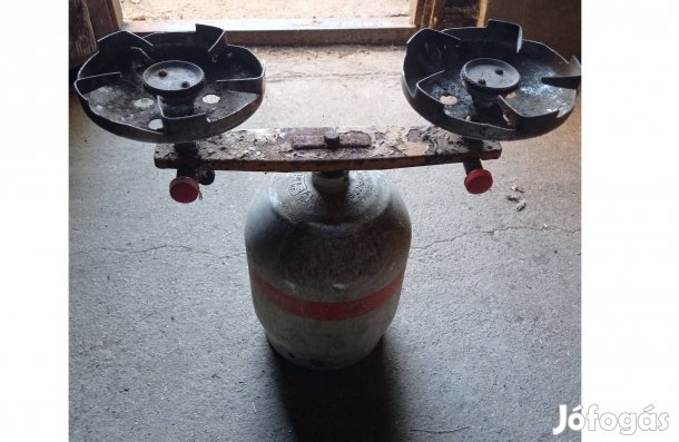 Camping két égőfejes, palackos gázfőző Kiskunfélegyházán