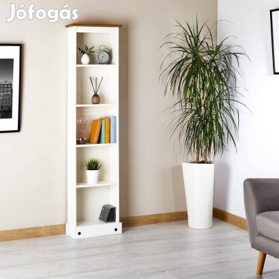 Campo mexicó stílusú fenyő könyvespolc (fehér-barna) 94866