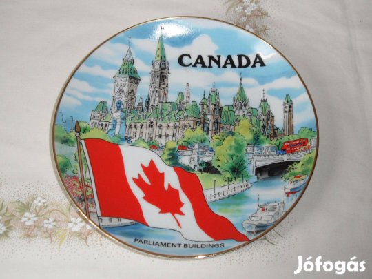 Canada Parlament porcelán dísztányér