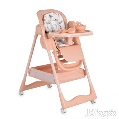 Cangaroo Surprise multifunkciós etetőszék tányérral és előkével Pink