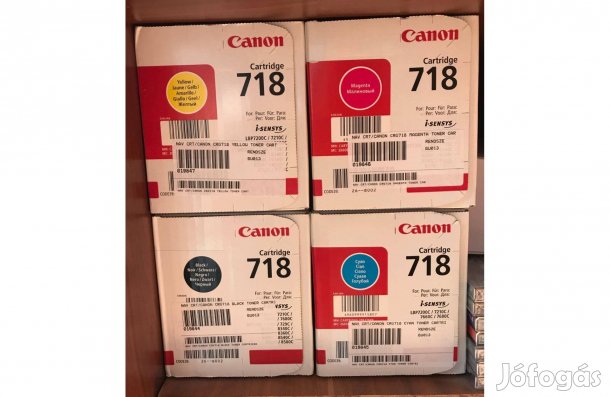 Canon 718 festékkazetta 4 db-os pack- eredeti, bontatlan!