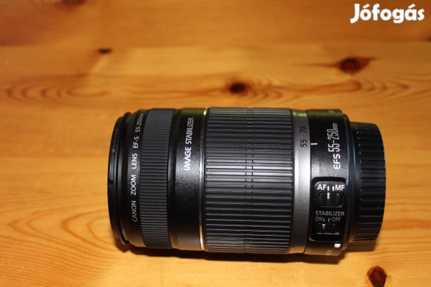 Canon EF-S 55-250mm Is objektív, Szállítás egyeztetés után!