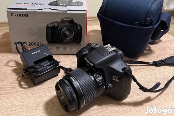 Canon EOS 2000D DSLR fényképezőgép kit (18-55mm Is II objektívvel)