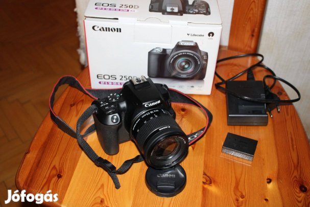 Canon EOS 250D +kit obi. 5800 expo. Szállítás egyeztetés után !!!