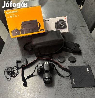 Canon EOS 4000D Travel Kit szinte új állapotban!