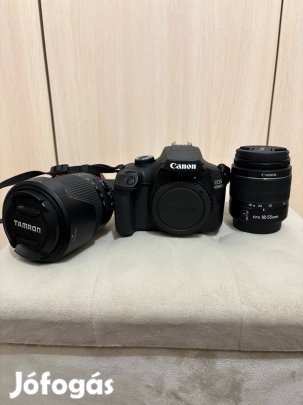 Canon EOS 4000D fényképezőgép + objektív + táska