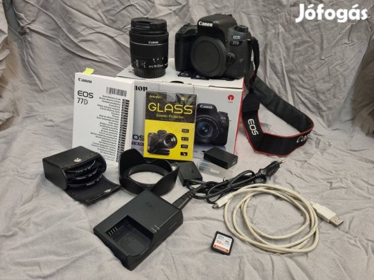Canon EOS 77D + EF-S 18-55 Is STM kit + kiegészítők