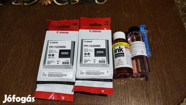 Canon PFI-102MBK tintapatronok, Colorway Canon yellow tinta egyben