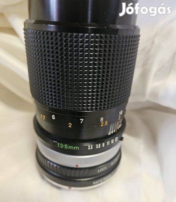 Canon fd 135mm f3.5 s.c.  Manuális fókuszú teleobjektív 