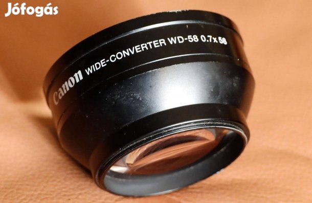 Canon nagylátószögű adapter 58 mm-es szűrőmenetű obi elejére