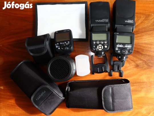 Canon vakuszett vaku vakuvezérlő Yongnuo Yn-560 Yn-660 Yn-560-TX