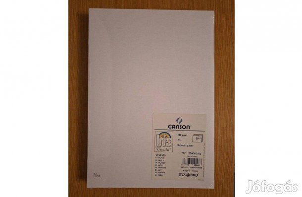 Canson Iris Vivaldi smooth papír 185 g fehér 50 db A4 gyári csomag