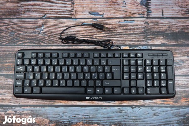 Canyon USB magyar vezetékes billentyűzet fehér CNE-Cset1-HU