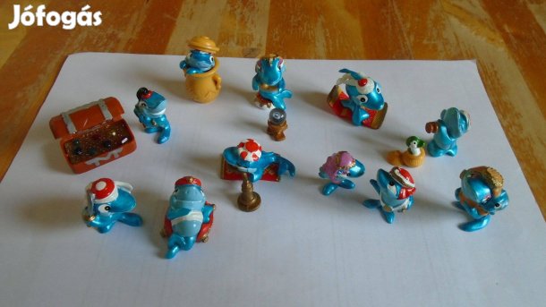 Cápák - 10 db-os kinder kézzel festett figura sor - Akció!