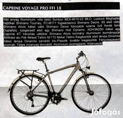 Caprine Voyage Pro 27 sebességes trekking kerékpár