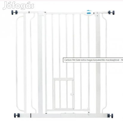 Carlson Pet Gate extra magas kutyakerítés macskaajtóval