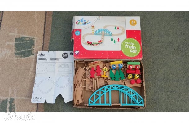 Carousel fa vonat szett/készlet 40 db-os