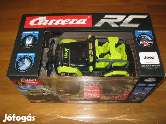Carrera RC Jeep Wrangler rubicon távirányítós autó működő csörlővel