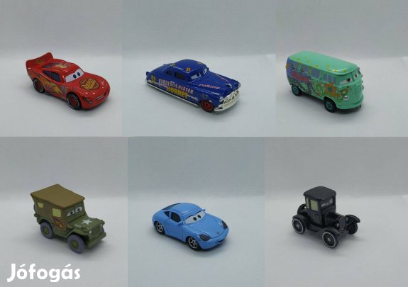 Cars Verdák Villám Mcqueen Órmester Sally Doki Fillmore Lizi kisautók