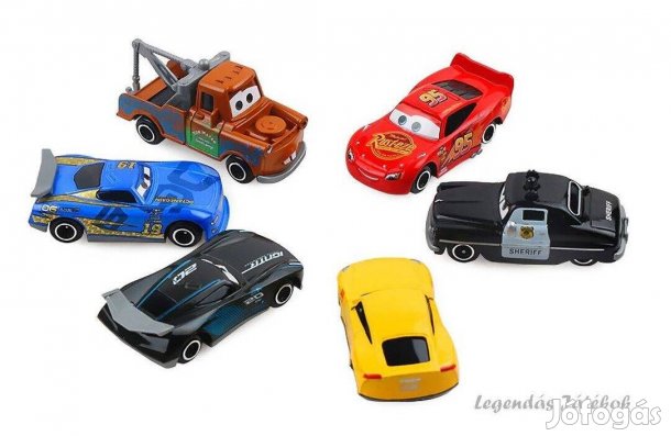 Cars Verdák jellegű 6 db-os kisautó szett
