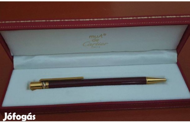 Cartier 18 karátos aranyozott luxus golyóstoll Eredeti díszdobozában