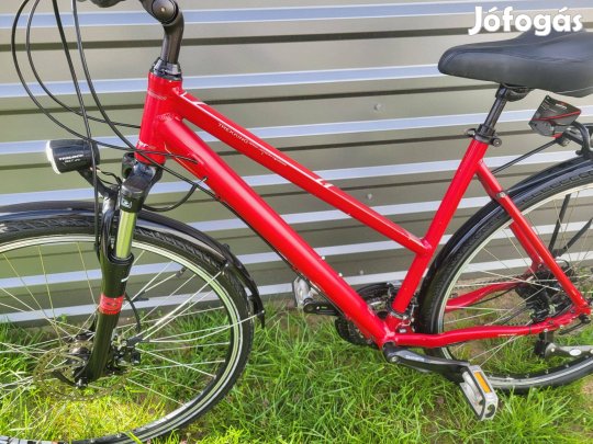 Carver piros megkimélt 28" női trekking kerékpár bicikli xt tárcsafék