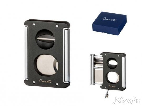 Caseti dupla pengés szivarvágó és fúró egyben, nemesacél pengével-matt