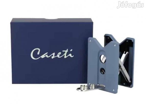 Caseti szivar fúró- és tartó egyben, nemesacél pengével-matt szürkéské
